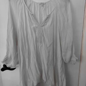 Spense White Women's Tunic Top